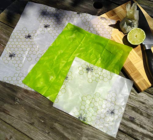 Beeswax Food Wraps. Set of 6 Natural, Biodegradable, Sustainable and Reusable!